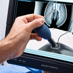 **

> Prostate ultrasound examination being performed on a male patient. Medical professional holding ultrasound probe. Focus on the procedure and technology. Clean, clinical setting. Include text overlay: "Prostate Ultrasound: When and Why?"

**