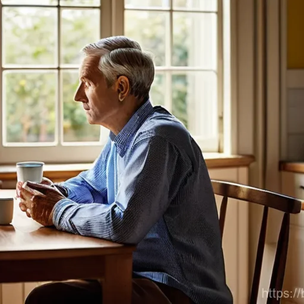 남성 갱년기 치료를 위한 호르몬 요법 - **Prompt 1: The Gradual Shift**
    "A contemplative man in his late 40s or early 50s, dressed in co...